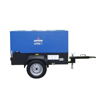050-7 liutech ایئر کمپریسر 175 PSI ڈیزل 7 بار ایئر کمپریسر مشین کان کنی کے لئے